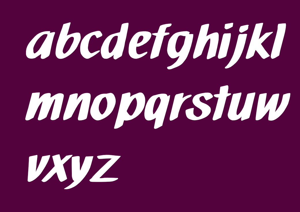 kleine Buchstaben Neuland-Font
