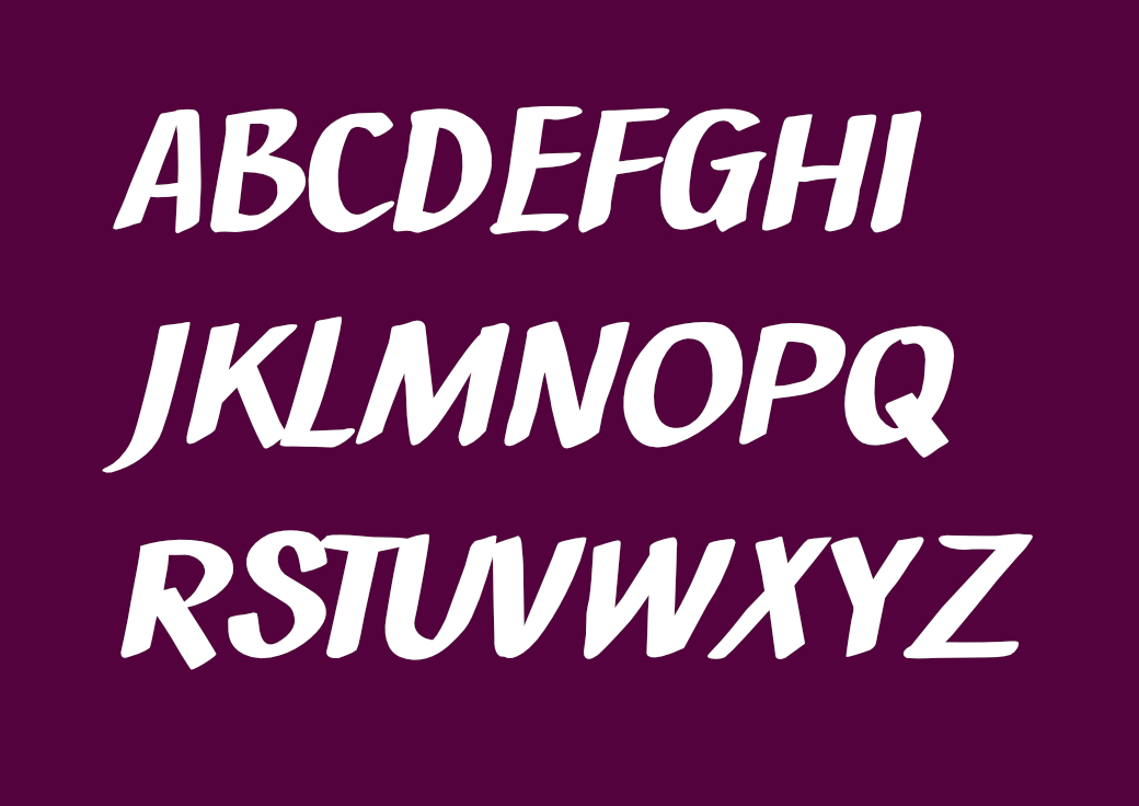Großbuchstaben Neuland-Font