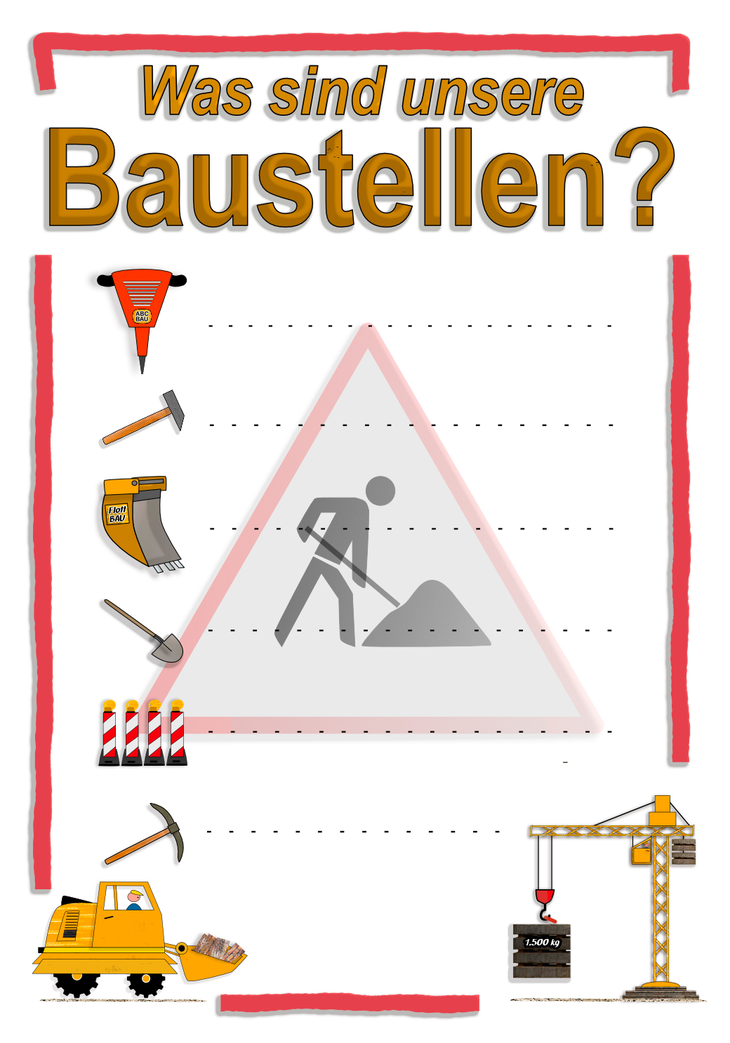 Flipchartseite: Was sind  unsere Baustellen?