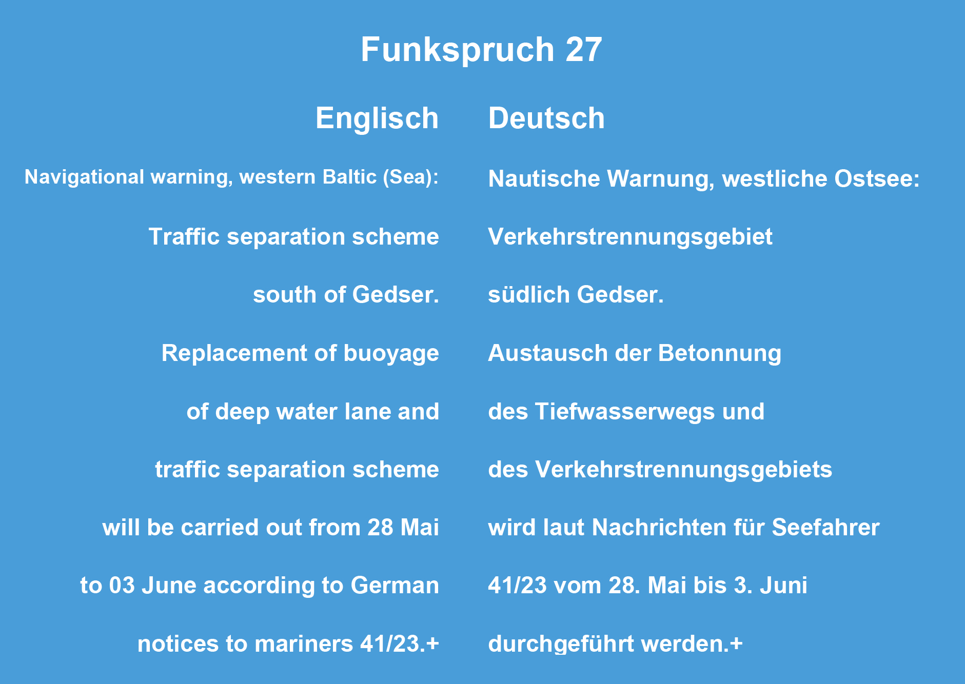 Funkspruch 27