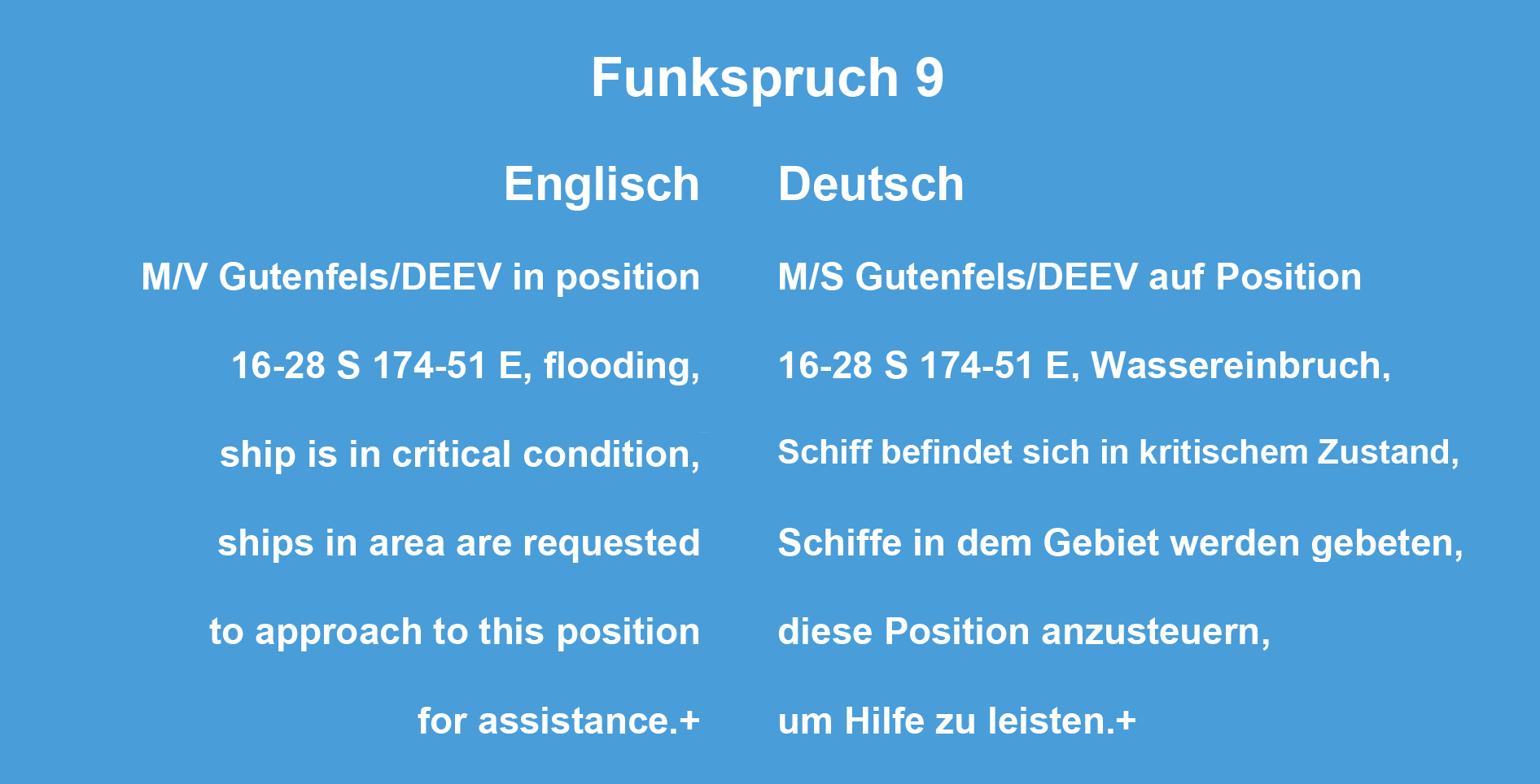 Englischer Funkspruch 9
